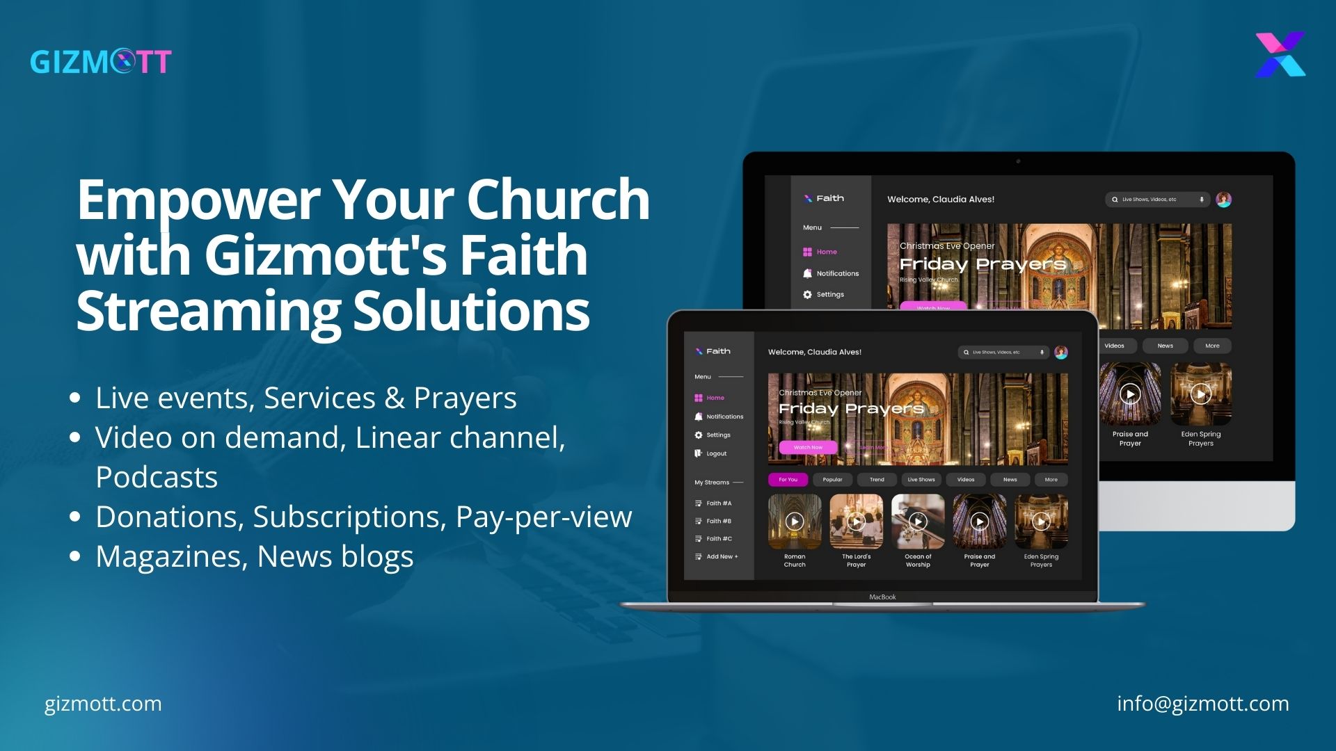 Empower Your Church with Gizmott’s Faith Streaming Solutions
