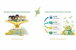 comparison of OTT monetization models AVOD SVOD FAST