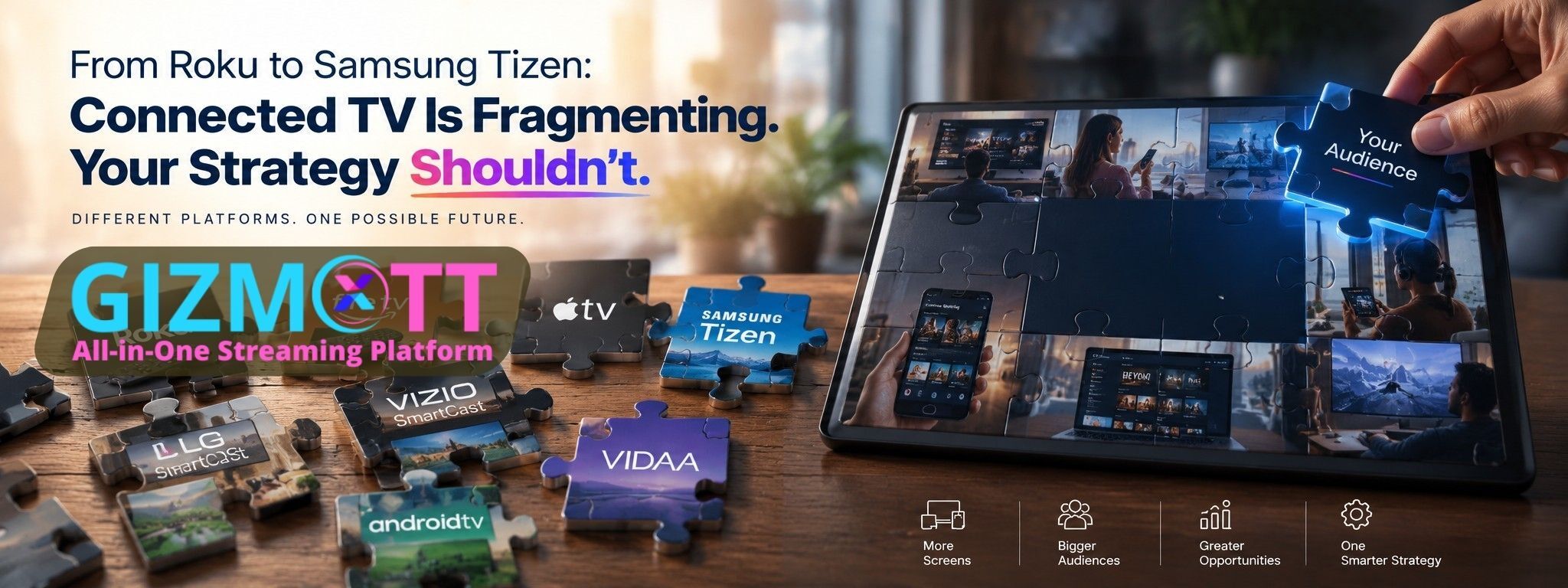 From Roku to Samsung Tizen, Connected TV Is Fragmenting – Your OTT Strategy Shouldn’t.